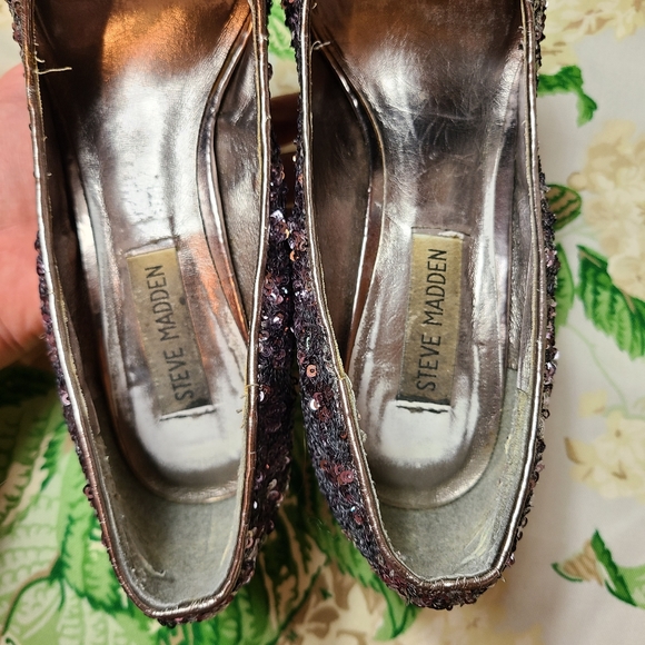 ✨ STEVE MADDEN 🌌 pinup sequins sparkles princess barbie platform high heels!🖤 - Picture 5 of 14